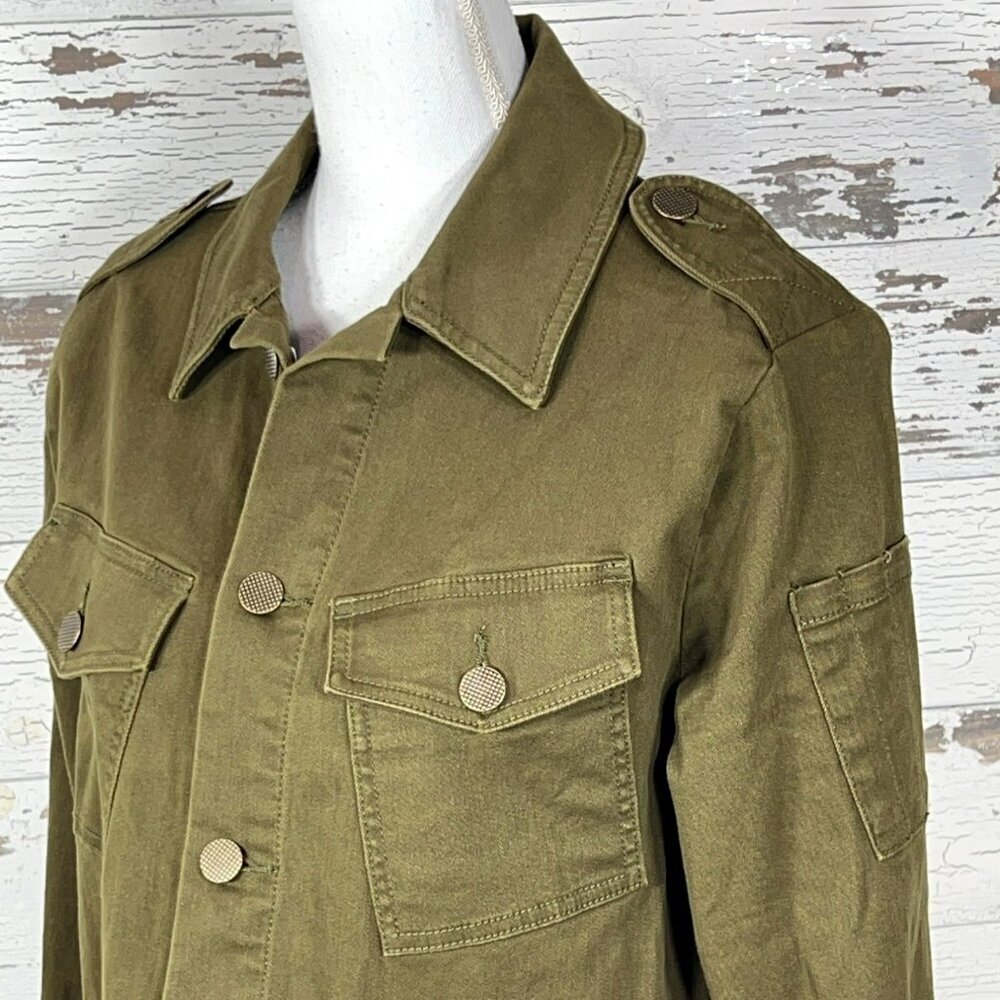 CABI Evans Jacket Olive Green Sz M #4497 EUC - Picture 3 of 5